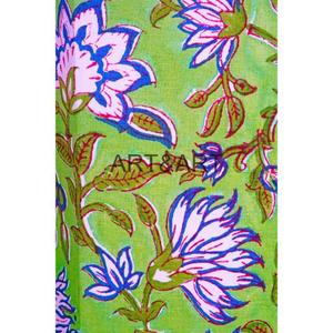 Fait à la main indien 5L écologique motif de géométrie bloc à main en bois imprimé couverture roulante Type poubelle ouverte poubelle maison - Product Image 2