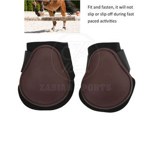 Bottes de boulet réglables pour chevaux avec fermetures à crochet et boucle Bottes de boulet solides pour chevaux avec protection contre les chocs - Product Image 4