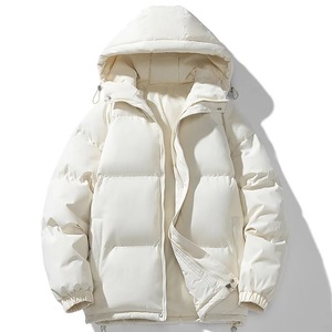 Veste d'hiver pour hommes Parka à capuche épaisse et chaude en toile coréenne noire Streetwear Manteau à bulles colorées de style Hip Hop - Product Image 1