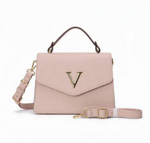 Borsa a Tracolla e Borsetta in PU per Donne con Motivo Lichee e Decorazione a Lettere, Due Cinghie, Fodera in Poliestere - Product Image 3