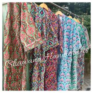 Cotton Velvet Bathrobe Kimono Free Size Floral Bridal Robes and Bridesmaids <b>Gifts</b> for Girls Named 'Frida' - Product Image 4