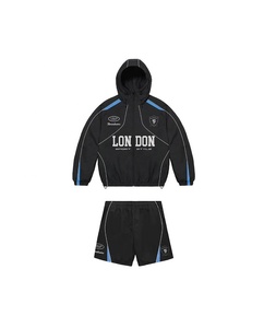 Custom <b>Men's</b> Waterproof Printed Nylon Windbreaker <b>Jacket</b> Shorts Set Lightweight Tracksuit 2 Piece Streetwear Sportswear <b>Summer</b> - Product Image 1