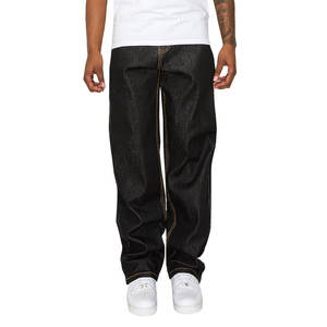 Pantalon oversize en denim pour hommes de haute qualité à prix de gros Pantalon oversize en denim pour hommes de grande taille et respirant - Product Image 1