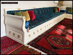 Arabic Majlis Interior Design Modern classic design Elegant living room set Luxury corner seating Space-saving design - Product Image 2