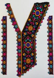 Diseños de cuello bordados a la moda para ropa Servicios de bordado personalizados para escotes de la mejor calidad 100% precio barato - Product Image 2