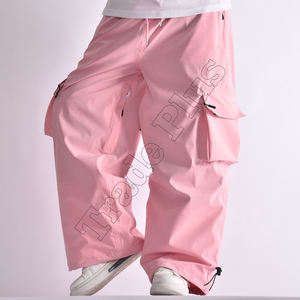 Pantalones de esquí con aislamiento profesional alto 2025 para hombres, impermeables, para deportes al aire libre, nieve, esquí, pantalones holgados, estampado a prueba de viento - Product Image 2