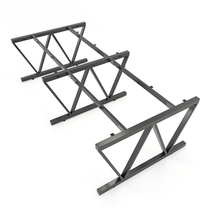 VConcept Ensemble de 4 pieds de table robustes en fonte 240x120mm, style industriel, pour table de salle à manger d'hôpital, assemblage requis - HCVC012 - Product Image 1