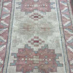 พรมวินเทจขนาด 5.4x7.8 ฟุต, พรมตุรกี, พรมขนสัตว์เปอร์เซียสีแดง - Product Image 3