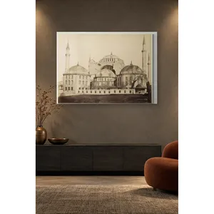 Impression sur toile de la Sainte Vierge Sophia et des tombeaux dans des tons sépia - Product Image 2