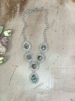 Collier Turquoise Style Sud-Ouest Fait Main Plaqué Or Rhodium Numéro 8 Lunette En Argent Sterling Réglage Incrustation Pendentifs Charmes