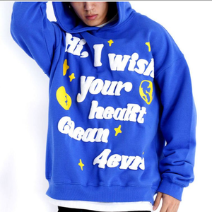 OEM 100% algodón pesado peso suéter con capucha para los hombres de gran tamaño para Puff impresión de pantalla calidad liso teñido calidad Puff invierno - Product Image 1