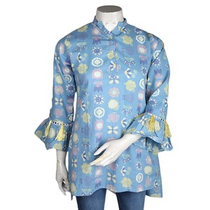 เสื้อพิมพ์ลายผู้หญิง Chase Value สีฟ้า ไซส์ M ผ้าคอตตอนผสม - Product Image 3