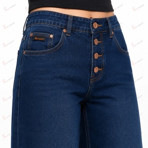 Jeans de Mezclilla para Mujer al por Mayor, con Logotipo Personalizado, Cintura Alta, Ajustados, de Pierna Recta, de Pierna Ancha, Pantalones Casuales, Jeans de Algodón Elástico Premium - Product Image 6