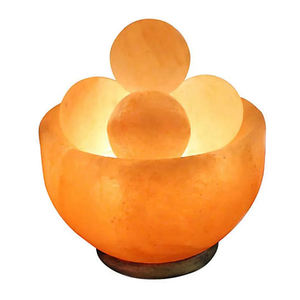 2024 gros sculpté naturel himalayen rose sel lampe feu bol avec boule ronde du Pakistan - Product Image 5
