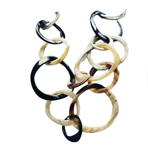 Collier pendentif en corne de buffle naturelle écologique, design vintage avec fermoir, bijoux ethniques faits à la main pour femmes, accessoires de mode - Product Image 2