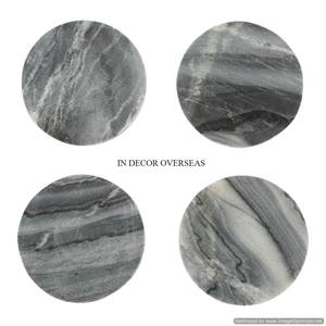 Forme irrégulière de haute qualité marbre fait bords dorés ensemble de 4 sous-verres accessoires de décoration de table au prix le plus bas - Product Image 5