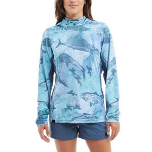 Nouveau design de vêtements à sublimation sweats à capuche en jersey à manches longues vêtements élégants sweats à capuche de pêche à manches longues à séchage rapide pour femmes - Product Image 1