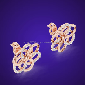 Brillante Bling 10K Moissanite/ CVD Lab Grown / Cubic Zirconia Diamond 14K/18K/22K/925 Pendientes de plata regalo para mujeres - Product Image 1