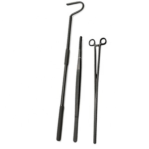 Ensemble professionnel de pinces à serpents, pinces à nourrir et pinces hémostatiques |   Revêtement PVD Cuivre Noir Bleu Or |   Reptile en acier inoxydable - Product Image 1