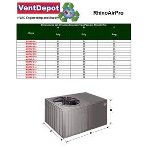 แพ็คเกจอากาศสำหรับเวิร์กช็อป, MXRAP-017, 4 ตัน, 48000 BTU, R4 - Product Image 3
