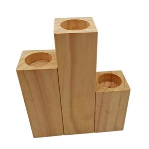 Candelero de madera minimalista rústico moderno para decoración de restaurantes y hoteles de sala de estar para Halloween, Navidad y cumpleaños - Product Image 3