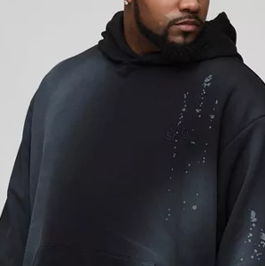 Sweat à capuche oversize personnalisé pour impression puff, graphique, poids lourd, épaules tombantes, streetwear, sweat à capuche uni pour l'hiver - Product Image 6