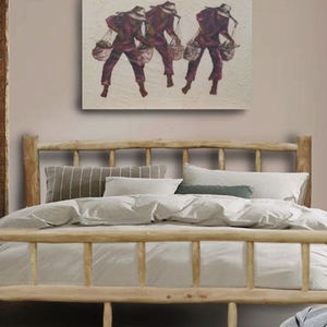 Cama de diseño minimalista hecha de madera maciza de teca de la mejor calidad de Indonesia - Product Image 2