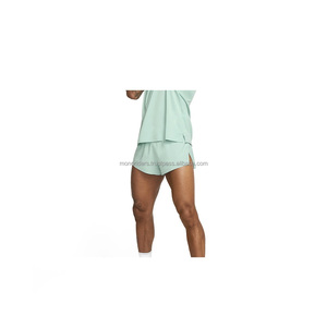 Short de sport d'été pour hommes taille haute en coton élastique cordon de serrage respirant tissé brodé toile à séchage rapide mi - Product Image 5