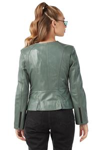 Ropa de cuero genuino de tendencia superior de la mejor calidad, diseños recortados Premium, chaqueta de cuero de moda transpirable para mujer - Product Image 6