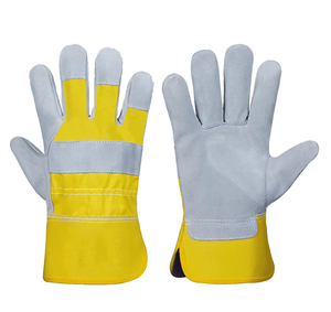 Custom Made Cheap Goatskin <b>Leather</b> Riggers Gloves Wholesale <b>Leather</b> Hand gloves - Product Image 6