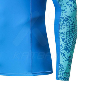 KATBROS T-shirt de sport à manches longues pour homme, imprimé par sublimation bleu, séchage rapide, vêtements de MMA pour adultes - Product Image 6