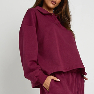 Conjunto Deportivo Moderno y de Material Suave para Mujer, con Mangas Largas, Tela de Alta Calidad, Cuello Camisero y Pantalones Anchos 2026 - Product Image 2