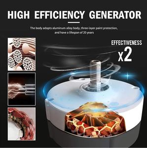 Générateur d'éolienne à axe vertical 12000W sans bruit, éolienne à lévitation magnétique 220V 12V 24V 48V avec contrôleur MPPT - Product Image 6