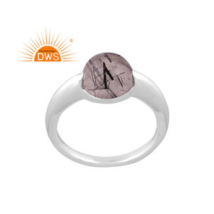 แหวนพลอยสังเคราะห์สีดำธรรมชาติทำจากเงินแท้เหมาะสำหรับเป็นของขวัญสำหรับผู้หญิง - Product Image 1