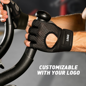 ถุงมือออกกำลังกายสำหรับทุกเพศถุงมือออกกำลังกายยกน้ำหนักออกกำลังกายในยิมมีประสิทธิภาพสูงพร้อมสายรัดข้อมือ - Product Image 5