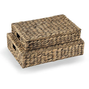 Natural <b>water</b> hyacinth box handwoven gift storage boxes cheap price <b>container</b> for room organizer - Product Image 1