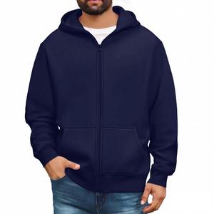 Sudaderas con capucha y Jersey con cremallera de algodón 100% para hombre, sudaderas con capucha, forro polar informal para Otoño/Invierno, ajuste Regular transpirable - Product Image 1