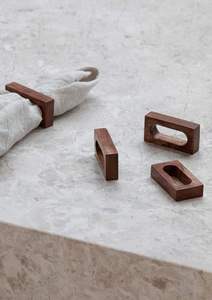 Anneau de serviette de forme arrondie, anneau de serviette moderne, décoration de table, porte-serviettes en bambou, utilisation de la vaisselle d'hôtel - Product Image 3