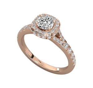 Anillo de Compromiso Único para Mujer, Diamante Cultivado en Laboratorio, Oro Sólido de 14K, Corte Brillante, Certificado IGI, Estilo Clásico, Diseño Personalizado - Product Image 1