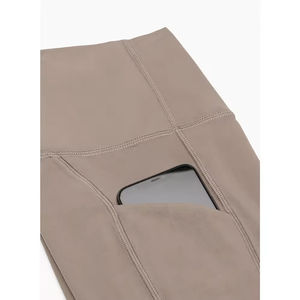 Pantalones de Yoga para gimnasio atléticos de cintura alta transpirables personalizados de tendencia superior 2024 para mujer patrón sólido cierre de cordón con bolsillo - Product Image 4