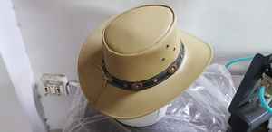 Sombrero de Vaquero de Cuero Beige Hecho a Mano de Alta Calidad, Precio Razonable, Sombrero Western Ranch Outback, Envío Rápido, Sombrero de Montar de Ala Ancha - Product Image 4
