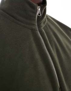 Custom Logo Embroidered Winter 100% Cotton Zip up Sweater Sweatshirt Pullover Polyester Sherpa Polar Fleece Hoodies Men <b>Jacket</b> - Product Image 4