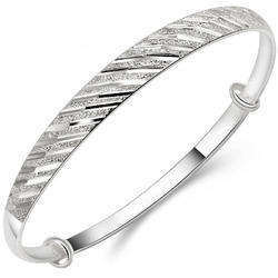 Elegante Brazalete de Plata para Mujer, Uso Diario, Joyería de Moda Tradicional y Regalo Elegante - Product Image 2