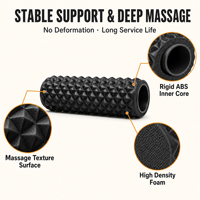 Rouleau de massage en mousse ABS pliable et réglable avec points de pression détachables pour la récupération musculaire, le yoga et l'entraînement physique