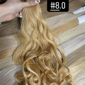 Extensions de cheveux en vrac les plus vendues 100% cheveux crus Double noyés 100 grammes toutes les couleurs 20 pouces - Product Image 1