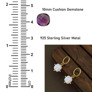 Boucles d'oreilles délicates en argent sterling 925 avec lunette fantaisie coussin rubis pierres précieuses or vermeil goutte pour cadeau de fête bijoux pour femmes - Product Image 5