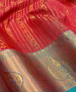 <b>Organza</b> Lace Saree with Flower Blouse Design - Product Image 5