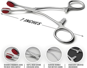 Fórceps de agarre de lengua joven de acero inoxidable de alta calidad, instrumento de sujeción de lengua Dental para Manual de cirugía oral maxilofacial - Product Image 5