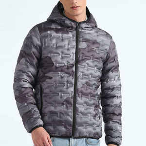 Waterproof 500gsm Unisex Puffer <b>Jacket</b> Winter Wear Stand Collar Solid Color Patchwork Front Custom Logo Design - Product Image 4