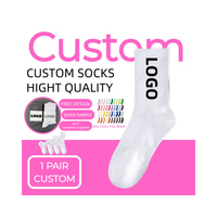 Chaussettes de compression en coton pour hommes personnalisés Chaussettes de tennis de cheville de créateur OEM Chaussettes de course à pied brodées avec logo athlétique